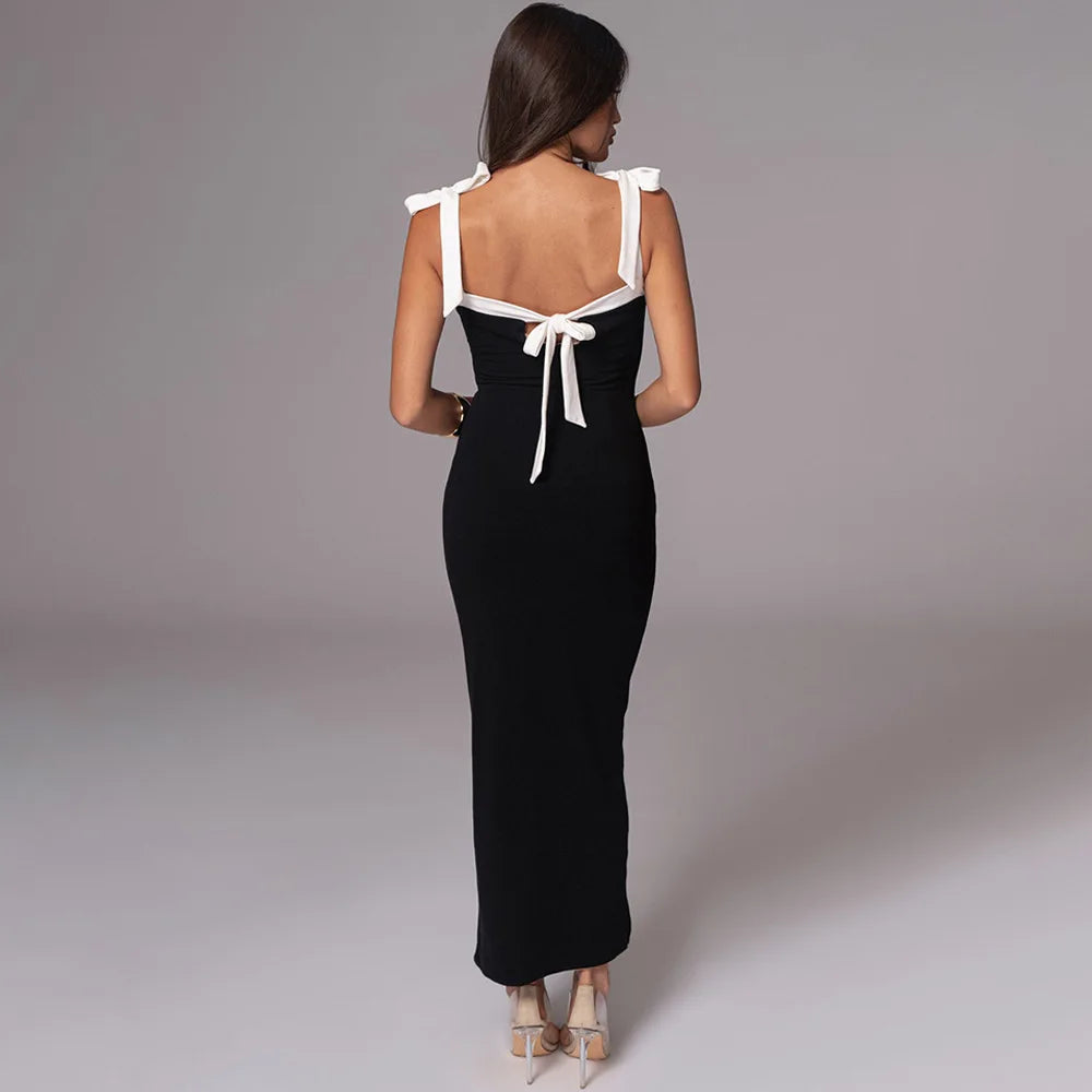 2025 Ins Style Autumn Fashion New Sleeveless Strap Long Dress, Sexy Temperament Suspender Slim Dre Traf Moda Feminina